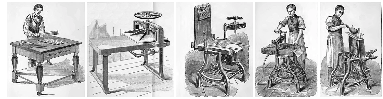 steps showing making and using a flong